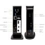 Plugable USB-C 4K Triple Display Docking Station with Charging Support for Specific USB-C and Thunderbolt 3 Windows and Mac Systems (1x HDMI and 2x DisplayPort++ Outputs, 5x USB Ports, 60W USB PD)