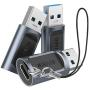 3 Pack USB C to USB 3.0 Adapter, NIMASO USB-A to USB-C Adapter 5Gbps Sync Fast Charging Compatible with Laptops, Power Banks, for iPhone 11 12, Airpods iPad 8th, Samsung Note 10 S20, Google Pixel 5 4