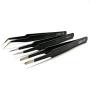 Precision Tweezers Set, 6 PCS Anti-Static Stainless Steel Tweezers Kit, Non-magnetic and Multi-standard Stainless Steel Tweezers for Lab, Electronics, Jewelry and Detailed Work
