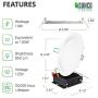 Sunco Lighting 24 Pack 6 Inch Slim LED Downlight, Baffle Trim, Junction Box, 14W=100W, 850 LM, Dimmable, 5000K Daylight, Recessed Jbox Fixture, IC Rated, Retrofit Installation - ETL & Energy Star