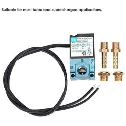 Akozon 3 Port Mac Electronic Boost Control Solenoid Valve 35A-AAA-DDBA-1BA DC12V 5.4W Aluminum Alloy Valve