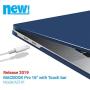 IBENZER MacBook Pro 16 Inch Case A2141 Release 2020 2019, Hard Shell Case with Keyboard Cover & Type C Adapter for Apple Mac Pro 16’’ with Touch Bar and Touch ID, Navy Blue, T16NYBL+1TC