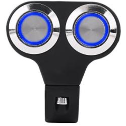 7/8inch 22mm Handlebar Switch Motorcycle, Universal Motorbike Handlebar On/Off Grip Switches Brake Fog Headlight Handle Self-return/Manual-return Switch(C: Self-return Type)