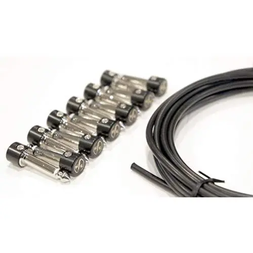 Solderless Guitar Pedal Patch Cable Kit 6 Pack to Make Custom Length Cables for Pedalboard