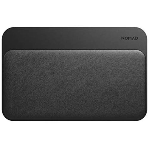 Nomad Wireless Charging Base Station Hub Edition - Charges 2 Qi Devices Wirelessly, 1 USB-A Port, 1 USB-C Port, Black Recycled Leather