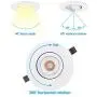 TORCHSTAR Gimbal Recessed Lighting Kit, 3 Inch Air Tight IC Rated Housing, White Trim, LED Dimmable GU10 Bulb, ETL Listed, 2700K Soft White, Adjustable Downlight, Pack of 6
