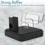 Charging Station for Multiple Devices, 5-Port Charger Organizer Dock with 4 Mixed Cables, USB Charging Station Compatible with iWatch, AirPods, Smart Phones, Tablets and More