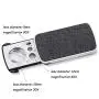 Pocket 30X 60X 90X Magnifier with 2 LED 1 Light Handheld Magnifying Professional Slide Out Protective Glass Loupe for Jewelry Rocks Stamps Coins Watches