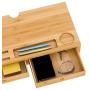 Monitor Stand Riser with Drawer - Desk Shelf Organizer Keyboard Storage Bamboo 22x10.6x4.7 inch
