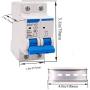 smseace Miniature Circuit Breaker Low Voltage 6A 400V 2 Poles DIN Rail Installation DZ47-63 C6