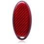 M.JVisun Genuine Carbon Fiber Key Fob Cover for Nissan 370Z Altima Maxima Murano Armada GT-R Leaf Sentra Rogue Pathfinder Versa Smart Car Remote Key, Mens Car Key Fob Case Womens Fob Cover - Red