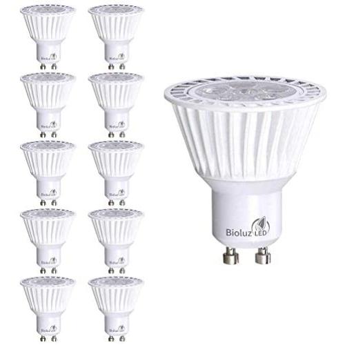 10 Pack Bioluz LED GU10 LED Bulbs Dimmable 3000K 50W Halogen Replacement 120v UL Listed (Pack of 10)