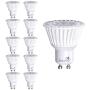 10 Pack Bioluz LED GU10 LED Bulbs Dimmable 3000K 50W Halogen Replacement 120v UL Listed (Pack of 10)
