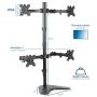 VIVO Quad LCD Computer Monitor Mount Free Standing Heavy Duty Desk Stand, Fully Adjustable, Holds 4 Screens up to 30 inches STAND-V004F