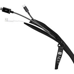 NEET 36 inch Cord Organizers, Cable Management Sleeve, Power Wire Cover Strip, Cord Hider Ties, Cloth Cord Cover, Zippered Cord Wrap Keeper, USB Charging Wire Protector, Black
