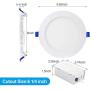 Drart 6 Inch Ultra-Thin Recessed Lighting Low Profile Slim Panel Downlight with Junction Box, Dimmable Air Tight 12W Ceiling Light, No Flickering, 100W Equiv, ETL& Energy Star Listed 5000K