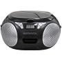 Magnavox MD6924 Portable Top Loading CD Boombox with AM/FM Stereo Radio in Black | CD-R/CD-RW Compatible | LED Display | AUX Port Supported | Programmable CD Player |
