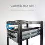 StarTech.com 1U Adjustable Vented Server Rack Mount Shelf - 175lbs - 19.5 to 38in Deep Universal Tray for 19'' AV/ Network Equipment Rack (ADJSHELF) , Black