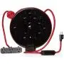 30Ft Retractable Extension Cord Reel with Breaker Switch & 3 Electrical Power Outlets - 16/3 SJTW Durable Red Cable - Perfect for Hanging from Your Garage Ceiling