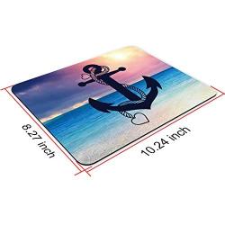 Marphe Mouse Pad Mousepad Non-Slip Rubber Gaming Mouse Pad Rectangle Mouse Pads for Computers Laptop (Blue Sea Anchor)