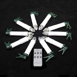 EuroFone LED Christmas Candlea Multi-Function Electronic Control LED Candle Light, 10pcs / Set (Warm White-Ivory)