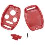 Cutting Not Required - Replacement Key Fob Shell Case Fit for Honda Accord Civic Ex Pilot CR-V 4 Buttons Keyless Entry Remote Car Key Housing with Screwdriver (Red)