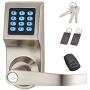 HAIFUAN Digital Door Lock,Unlock with Remote Control, M1 Card, Code and Key,Handle Direction Reversible