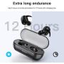 Wireless Earbuds, Bluetooth 5.0 Wireless Headphones, in-Ear Sweat-Proof Stereo Wireless Earphones with Portable Charging Case, Mic