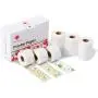Phomemo Thermal Sticker Paper Black on Four-Leaf Clover/Smile Dot/Orange Flower 15mm x 3.5m for Phomemo M02 Pro/M02S Mini Printer, 3 Rolls of Each Pattern, Total 9 Rolls