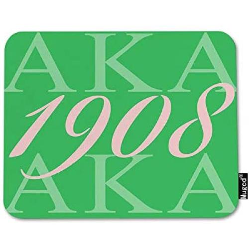 Mugod AKA 1908 Mouse Pad Also Known As Abbreviation Hip Hop Style Pink Green White Mouse Mat Non-Slip Rubber Base Mousepad for Computer Laptop PC Gaming Working Office & Home 9.5x7.9 Inch