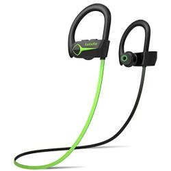 Letsfit Bluetooth Headphones IPX7 Waterproof 15Hrs Playtime Wireless Earbuds, Bluetooth 5.0 Running Headphones, HiFi Stereo in-Ear Earphones with Mic Noise Cancelling for Sports, Workout, Gym
