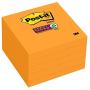 Post-it Super Sticky Notes, 3x3 in, 5 Pads, 2x the Sticking Power, Neon Orange, Recyclable (654-5SSNO)