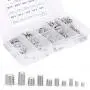 200pcs M3/M4/M5/M6/M8 Stainless Steel Flat Point Hex Socket Grub Screw, Socket Hex Grub Screw Set, with Storage Box, for Various Precision Instruments, Meters and Electronic Products