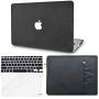 KECC Laptop Case Compatible with MacBook Air 13'' w/Keyboard Cover + Sleeve + Screen Protector (Bundle) Plastic Hard Shell Case A1466/A1369 (Black Fabric)