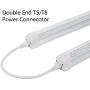 T5 T8 LED Double End 3Pin Lamp Connecting Wire Ceiling Lights Daylight LED Integrated Tube Cable Linkable Cords for LED Tube Lamp Holder Socket Fittings with Cables White Color,（ 4.9FT / 1.5M ）.4-PACK