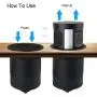 Pop Up Outlet for Kitchen Counters, Pop Up Countertop Socket with Wireless Charger, 2 USB Port, 4 AC Outlets, Automatic Retractable Pop Up Power Outlet(Black)