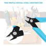 COOLMI Micro Wire Cutter (2-Pack), Durable Diagonal Cutters for Electronics Repair, Jewelry Crafting, Model building and DIY Cutting Pliers (5 INCH, 170ii - Blue)