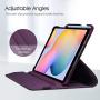 Fintie Rotating Case for Samsung Galaxy Tab S6 Lite 10.4 2020 Model SM-P610 (Wi-Fi) SM-P615 (LTE), [Built-in S Pen Holder] 360 Degree Swivel Stand Cover Auto Sleep/Wake, Purple