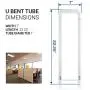 Hyperikon U Bent T8 T10 T12 LED Tube, 2x2 Foot, 40W=18W, Frosted Lens, UL, Crystal White, 8 Pack