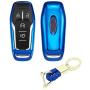 Royalfox(TM) 4 5 Buttons TPU Smart keyless Entry Remote Key Fob case Cover Keychain for Ford Mustang F-150 F-450 Explorer Taurus Fusion Edge,Lincoln MKZ MKC MKX (Blue) Royalfox(TM) 4 5 Buttons TPU Smart keyless Entry Remote Key Fob case Cover Keychain for Ford Mustang F-150 F-450 Explorer Taurus Fusion Edge,Lincoln MKZ MKC MKX (Blue)