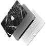 Timocy Hard Case Compatible with MacBook Air 13 Inch – Marble Laptop Case with Keyboard Cover, Screen Protector, Touch Pads Sticker – Enhanced Protection – Gorgeous Designs, Black Marble