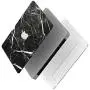Timocy Hard Case Compatible with MacBook Air 13 Inch – Marble Laptop Case with Keyboard Cover, Screen Protector, Touch Pads Sticker – Enhanced Protection – Gorgeous Designs, Black Marble