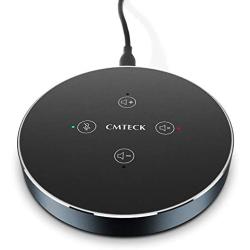 USB Speakerphone, CMTECK Portable Noise Reduction Conference Microphone for Home Office Conference Calls, USB Plug & Play-Desktop Speaker with 360º Voice Pickup, Mute Function & Volume Control(ZM350)