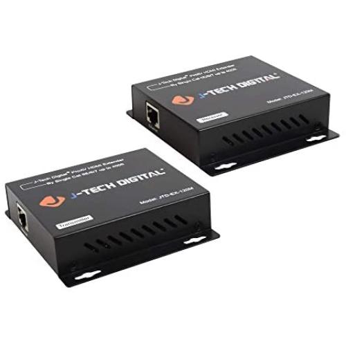 J-Tech Digital ProAV HDMI Extender Over Single Cat5e/6 Cable TCP/IP 1080p IR Remote - Up to 400 [TX + RX]