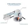 LUMINOSUM 4 Inch Remodel Recessed Can, Air Tight IC Housing, with TP24 Connector and E26 Socket, UL-Listed, 8-Pack