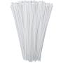 100 Pack KOOWIN 12 Inch 50 Lbs Tensile Strength Self-Locking Eco-Friendly Nylon Plastic Cable Zip Ties Heavy Duty White Wire Tie Wraps for Home, Office, Garden, Garage, Workshop (Medium, 100pcs)