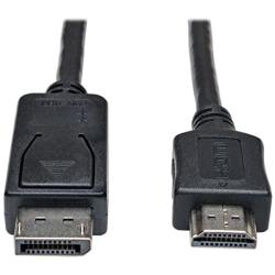 TRIPP Lite DisplayPort to HDMI Cable Adapter, DP to HDMI (M/M), DP2HDMI, 1080P, 10 ft. (P582-010),Black