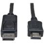 TRIPP Lite DisplayPort to HDMI Cable Adapter, DP to HDMI (M/M), DP2HDMI, 1080P, 10 ft. (P582-010),Black
