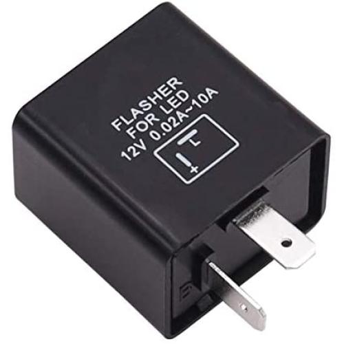 smseace 2Pin 12V Electronic LED Flasher Relay for Cars or motorycles fix The Fast/Rapid Flashing Turn Signal Switch Current 0.02A - 10A Flasher Relay For-LED-1pcs
