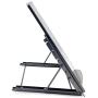 Laptop Riser Stand Ventilated Adjustable Desk Tablet PC Support for Pad Phone Steel Mesh Stand , 9.5 x 7.5 x 0.5 Inches, Silver Gray